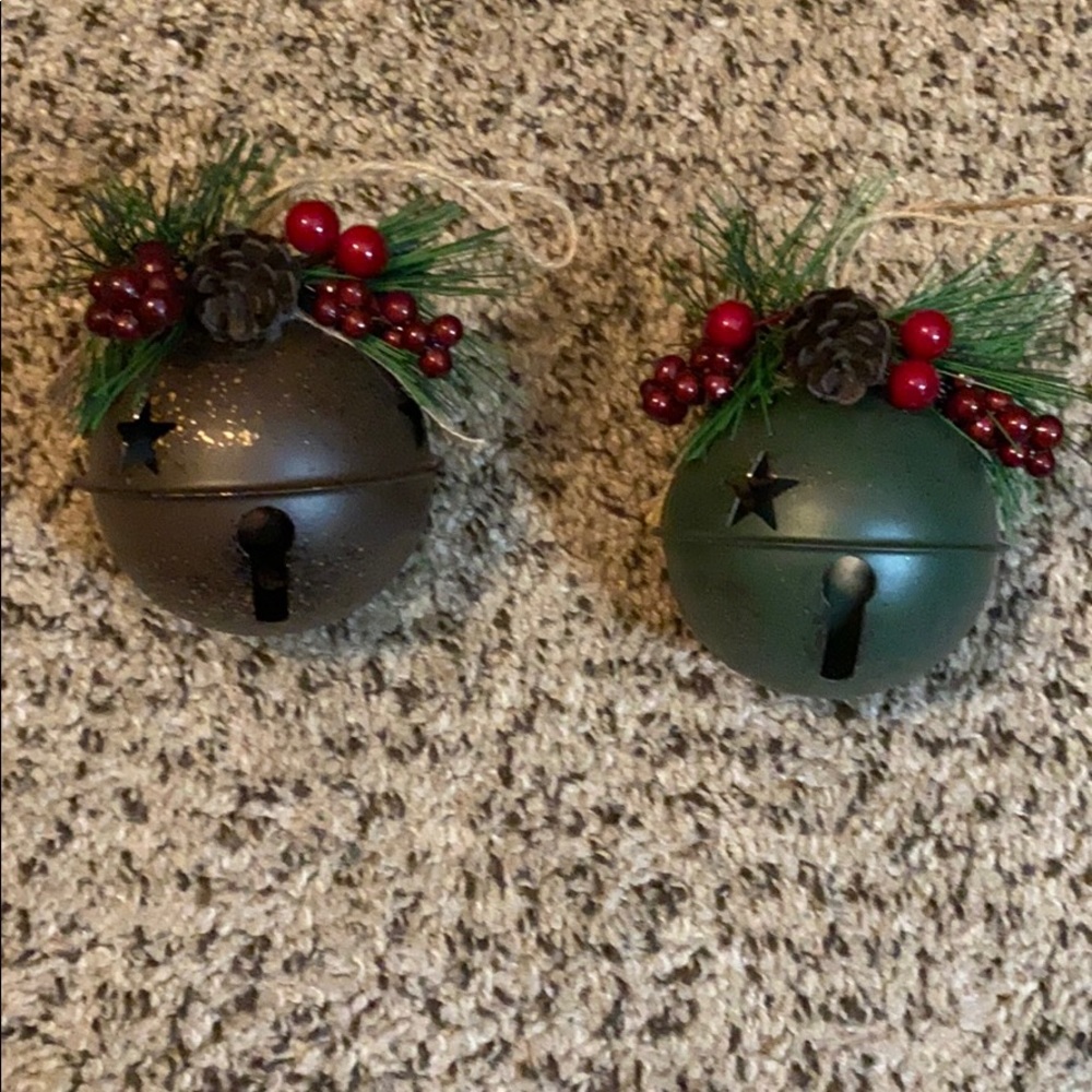 Set of 2 Decorative Jingle Bells